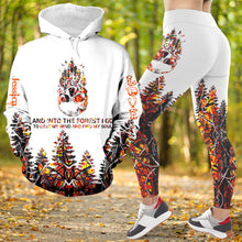 Load image into Gallery viewer, Custom Camping Girl Hoodie & Leggings Set - Forest Adventure Design AOP Products PopCulturePrints