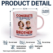 Load image into Gallery viewer, Congrats On Being My Brother Sister Bestie - Personalized Marble Mug Marble Mug PopCulturePrints