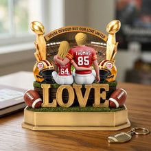 Load image into Gallery viewer, Eternal Affection: 'House Divided But Our Love United' - Personalized Acrylic Plaque for Sporty Couples
