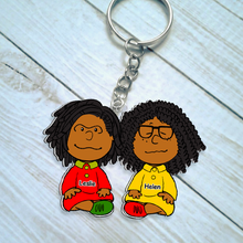 Load image into Gallery viewer, Personalized Cartoon Keychain for Friends - Custom Gifts Keychains PopCulturePrints