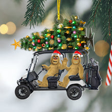 Load image into Gallery viewer, Personalized Bigfoot Golf Cart Christmas Ornament - Perfect for Couples | Valentine's Day Gifts Ornament PopCulturePrints