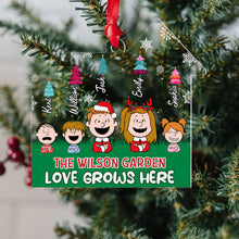 Load image into Gallery viewer, Personalized Family Christmas Ornament – Love Grows Here Ornament PopCulturePrints