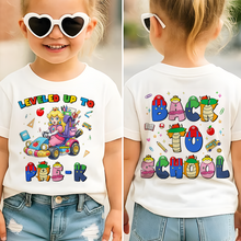 Load image into Gallery viewer, Leveled Up To Pre-K - Personalized Gifts for Kids Shirts PopCulturePrints
