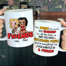 Load image into Gallery viewer, Personalized Best Friend Mug - Quirky Cartoon Design Coffee Mug PopCulturePrints