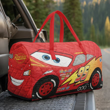 Load image into Gallery viewer, Rev Up the Fun - Racing Crew Quilted Duffle Bag - Personalized Gift for Car Enthusiasts
