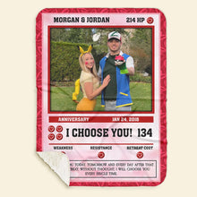 Load image into Gallery viewer, Personalized Couple Blanket - I Choose You Every Day | Unique Valentine's Day Gifts Blanket PopCulturePrints