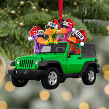 Load image into Gallery viewer, Personalized Christmas Car Ornaments for Duck Lovers - Custom Names Ornaments PopCulturePrints