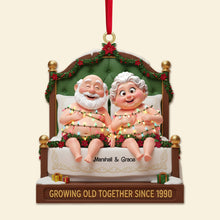Load image into Gallery viewer, "Growing Old Together Since 1990" - Personalized Acrylic Ornament for Christmas - Unique Gift for Couples, Grandparents, Family Ornament PopCulturePrints