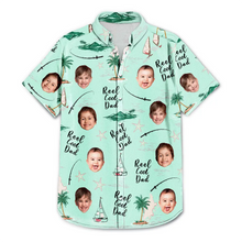 Load image into Gallery viewer, Reel Cool Papa - Custom Personalized Hawaiian Shirt for Dads Hawaiian Shirt PopCulturePrints