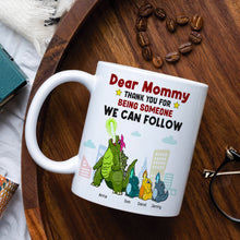 Load image into Gallery viewer, Personalized Mommy Dinosaur Mug - Family Thank You Gift Coffee Mug PopCulturePrints