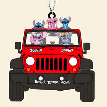Load image into Gallery viewer, Personalized Family Car Ornament - Lilo & Stitch Theme Ornaments PopCulturePrints