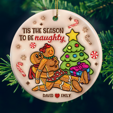 Load image into Gallery viewer, Personalized Naughty Gingerbread Ornament – Fun & Unique Valentine’s Day Gifts for Couples Ornament PopCulturePrints