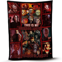 Load image into Gallery viewer, Halloween Gifts for Horror Movie Fans: Cozy Blanket - 01acxx280824 Blanket PopCulturePrints