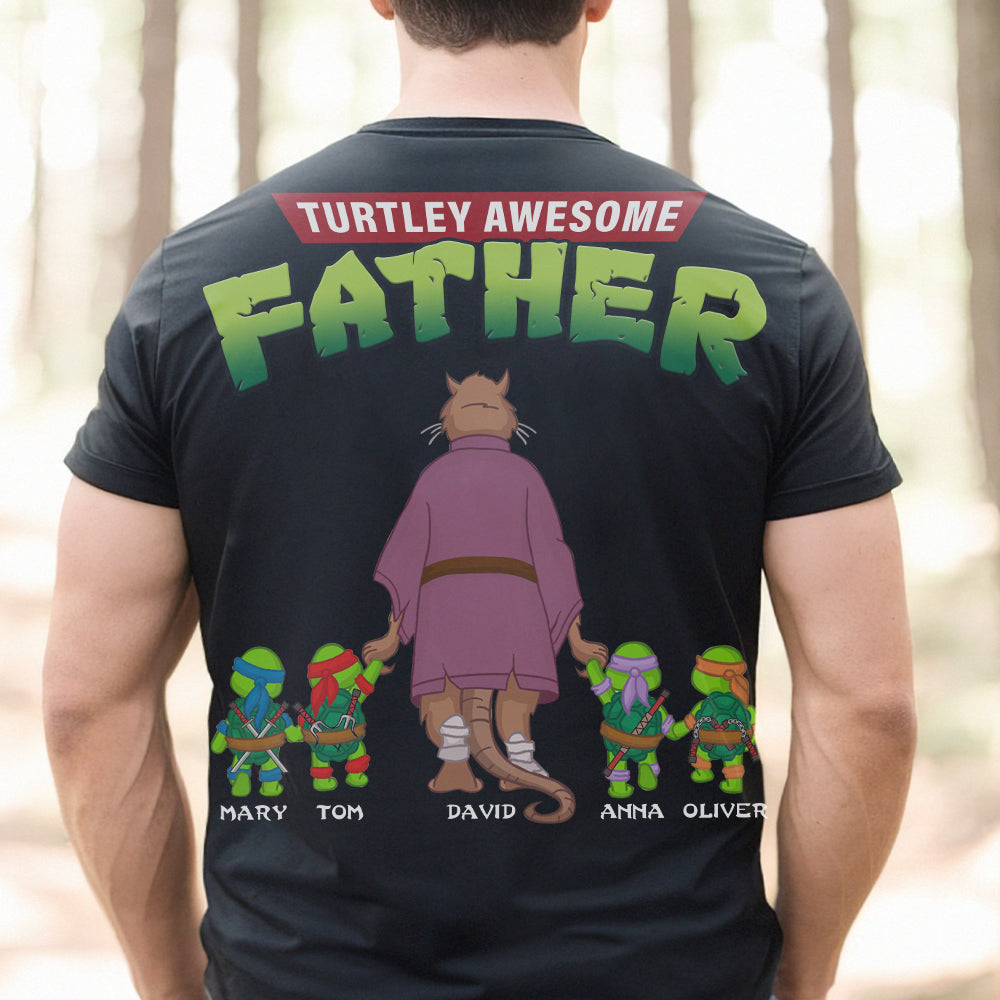 Personalized Dad Superhero T-Shirt Gift - Add Your Kid's Names 2D Shirts PopCulturePrints