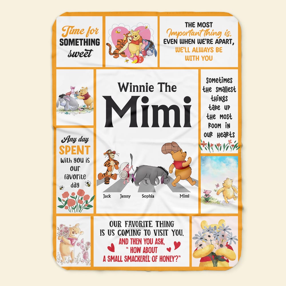 Custom Grandma Blanket with Beloved Characters Blanket PopCulturePrints