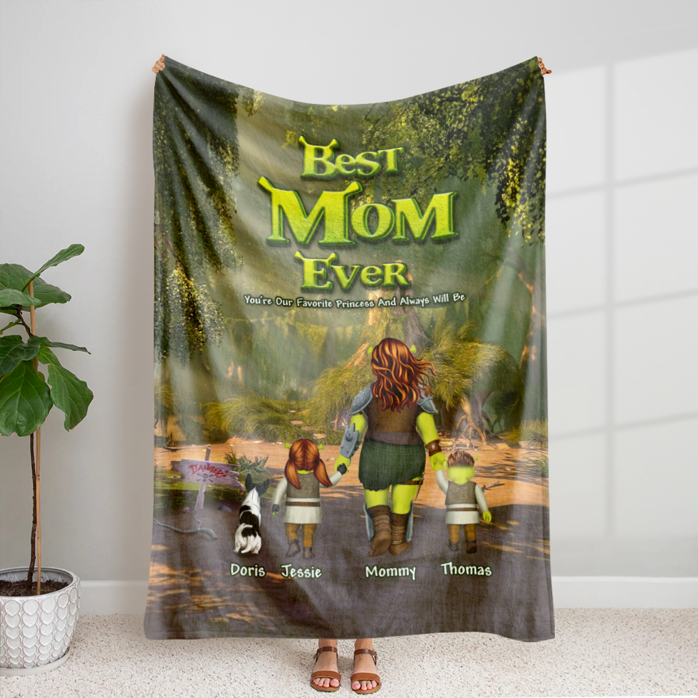 "You're Our Favorite Princess And Always Will Be" - Personalized Blanket for Mom - Perfect Gift for Moms, Grandmas, and Special Women Blanket PopCulturePrints