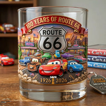 Load image into Gallery viewer, “Celebrate 100 Years of Adventure” - Custom Personalized Round Glass - Perfect Gift for Racing Enthusiasts and Collectors Glass PopCulturePrints