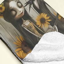 Load image into Gallery viewer, Personalized Halloween Couple's Blanket - Custom Names & Unique Design | Valentine's Day Gifts Blanket PopCulturePrints