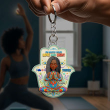 Load image into Gallery viewer, I'm Mostly Peace – Boho Soul Keychain | Personalized Gifts for Yoga Lovers Keychains PopCulturePrints