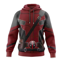 Load image into Gallery viewer, Dual Superhero Costume Hoodie - Wolverine and Deadpool Mashup AOP Products PopCulturePrints