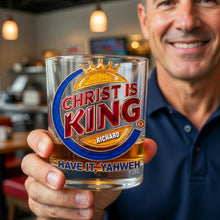 Load image into Gallery viewer, Crowned In Faith Round Glass - Personalized Christian Gift for Believers Glass PopCulturePrints