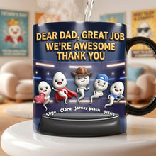 Load image into Gallery viewer, “Dear Dad, Great Job! We’re Awesome – Personalized Magic Mug for Dads” Coffee Mug PopCulturePrints
