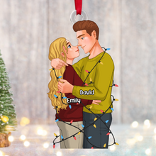Load image into Gallery viewer, Personalized Couple Christmas Ornament | Custom Holiday Gifts | Valentine's Day Gifts Ornament PopCulturePrints