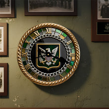 Load image into Gallery viewer, Legacy Of Strength Wall Clock - A Personalized Gift for Veterans Hanging Wall Clock PopCulturePrints