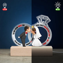 Load image into Gallery viewer, Our First Valentine's Day 3D LED Light - Personalized Gift for Newly Engaged & Newlywed Couples Led Night Light PopCulturePrints