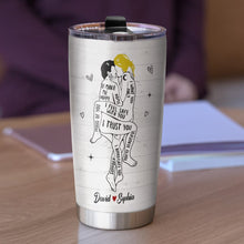 Load image into Gallery viewer, Personalized Romantic Tumbler for Couples | Custom Names & Messages | Valentine's Day Gifts Tumbler Cup PopCulturePrints