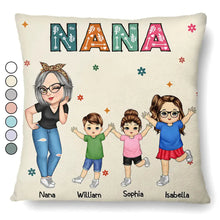 Load image into Gallery viewer, Nana's Love: Personalized Pillow for Grandma & Kids Pillow PopCulturePrints