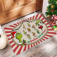 Load image into Gallery viewer, Custom Christmas Doormat for Grandma - Grandkids Stole My Heart Doormat PopCulturePrints