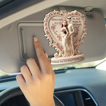 Load image into Gallery viewer, Drive Safe, My Butt Would Be So Lonely - Cheeky Skeleton Couple Car Visor Clip - Personalized Gift for Couples Car Visor Clip PopCulturePrints