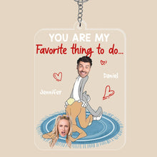 Load image into Gallery viewer, Personalized Couple Keychain - You Are My Favorite Gift Keychains PopCulturePrints