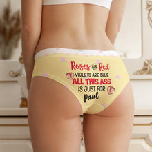 Load image into Gallery viewer, Personalized Boxer Briefs for Couples - Roses Are Red Design Boxer Briefs PopCulturePrints