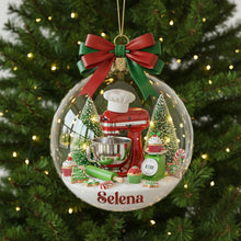Load image into Gallery viewer, “Bake Joy this Christmas!” – Personalized Stand Mixer Ornament – Gift for Bakers and Cooking Enthusiasts Ornament PopCulturePrints