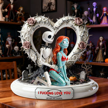 Load image into Gallery viewer, Forever Fearless: I F***ing Love You - Custom Horror Couple Acrylic Plaque Shaped Plaques PopCulturePrints