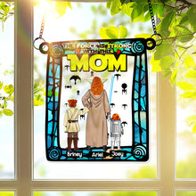 Load image into Gallery viewer, The Force Is Strong with This Mom - Personalized Suncatcher Ornament for the Super Mom Ornament PopCulturePrints