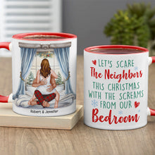 Load image into Gallery viewer, Naughty Christmas Couple Personalized Accent Mug Coffee Mug PopCulturePrints