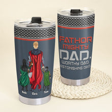 Load image into Gallery viewer, Mighty Dad Personalized Tumbler - Unique Gift For Superhero Dads Tumbler Cup PopCulturePrints