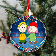 Load image into Gallery viewer, Custom Cartoon Couple Christmas Ornament - Personalized Holiday Gift for Valentine's Day Gifts Ornament PopCulturePrints