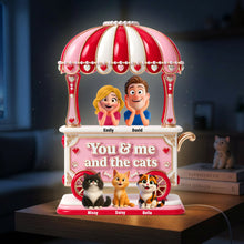 Load image into Gallery viewer, You & Me and the Cats Light Box - Personalized Gifts for Couples