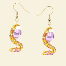 Load image into Gallery viewer, “Sip Like a Princess” - Drink Princess Earrings - Personalized Gifts for Her Earrings PopCulturePrints