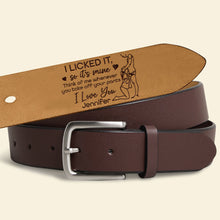 Load image into Gallery viewer, Personalized Secret Message Men's Belt for Couples Belts PopCulturePrints