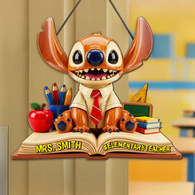 Load image into Gallery viewer, Inspire, Teach, and Celebrate - Personalized Back To School Teacher Wood Sign Wood Sign PopCulturePrints