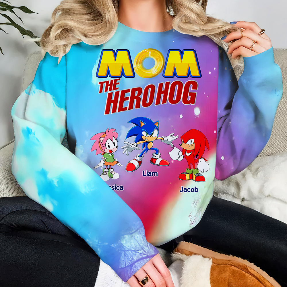 "Mom the Hero" - Personalized 3D Shirt for Moms, Gift for Her AOP Products PopCulturePrints