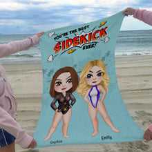 Load image into Gallery viewer, You're The Best Sidekick Ever - Personalized Beach Towel Gift Beach Towel PopCulturePrints