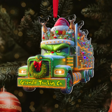 Load image into Gallery viewer, Customized Christmas Truck Ornament - Save Christmas in Style Ornament PopCulturePrints
