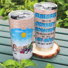 Load image into Gallery viewer, Super Mom Tumbler - Personalized Gift for Extraordinary Moms Tumbler Cup PopCulturePrints
