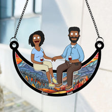 Load image into Gallery viewer, Personalized Couple Suncatcher Ornament | Unique Valentine's Day Gifts for Couples Ornament PopCulturePrints
